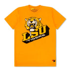 Retro LSU BOLT CREW TEE SHIRT - GOLD