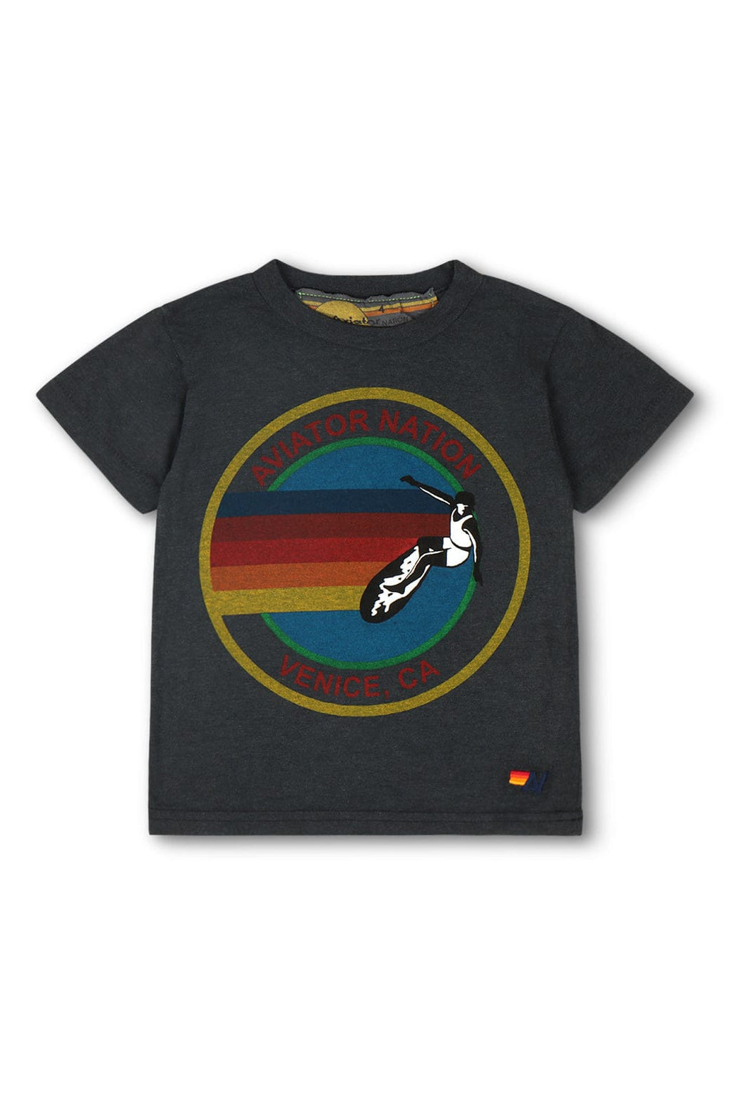 Retro KIDS AVIATOR NATION VENICE TEE - CHARCOAL