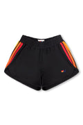 Retro 5 STRIPE KIDS FLEX JOGGER SHORT - BLACK
