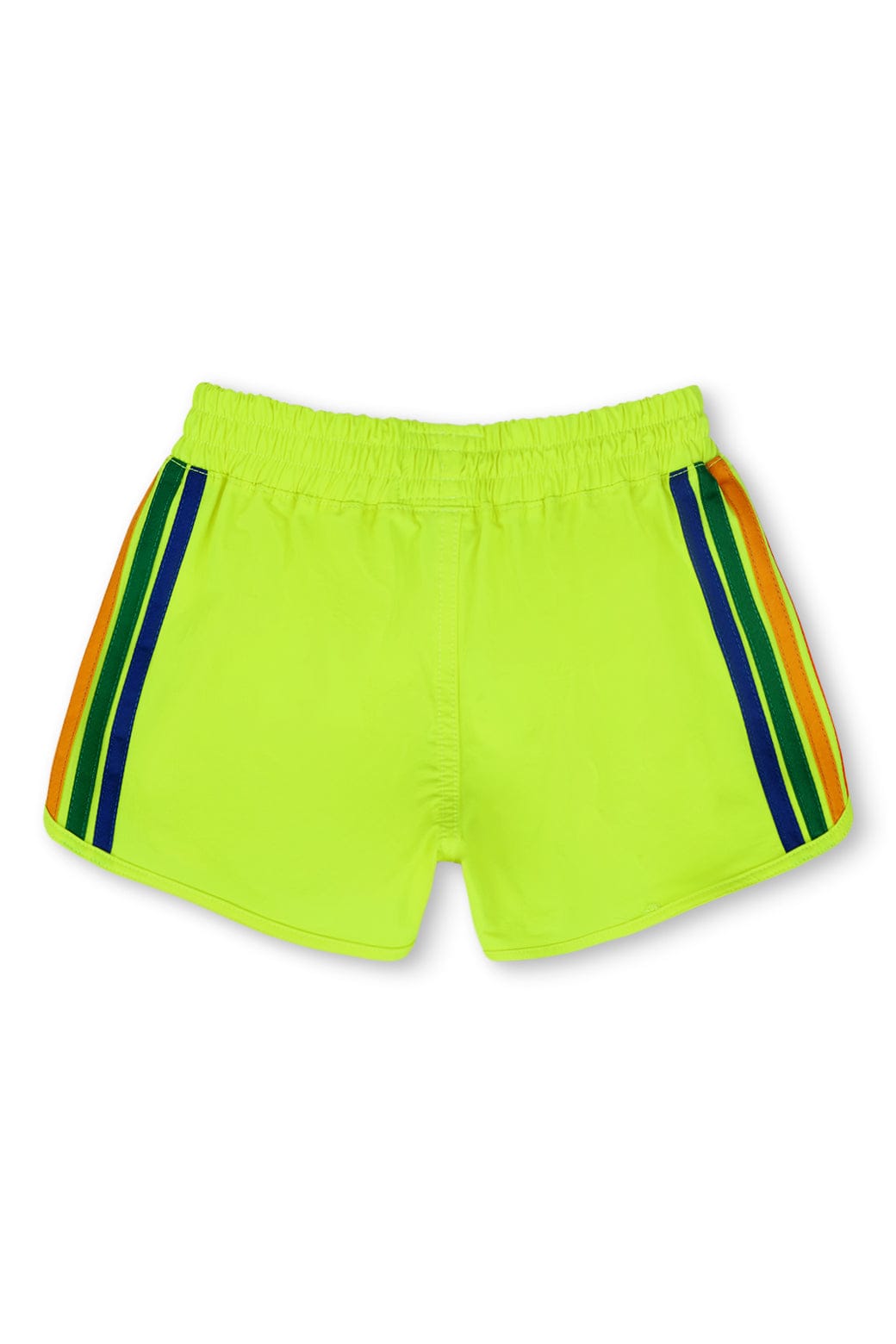 Retro KIDS 5 STRIPE FLEX JOGGER SHORT - NEON YELLOW