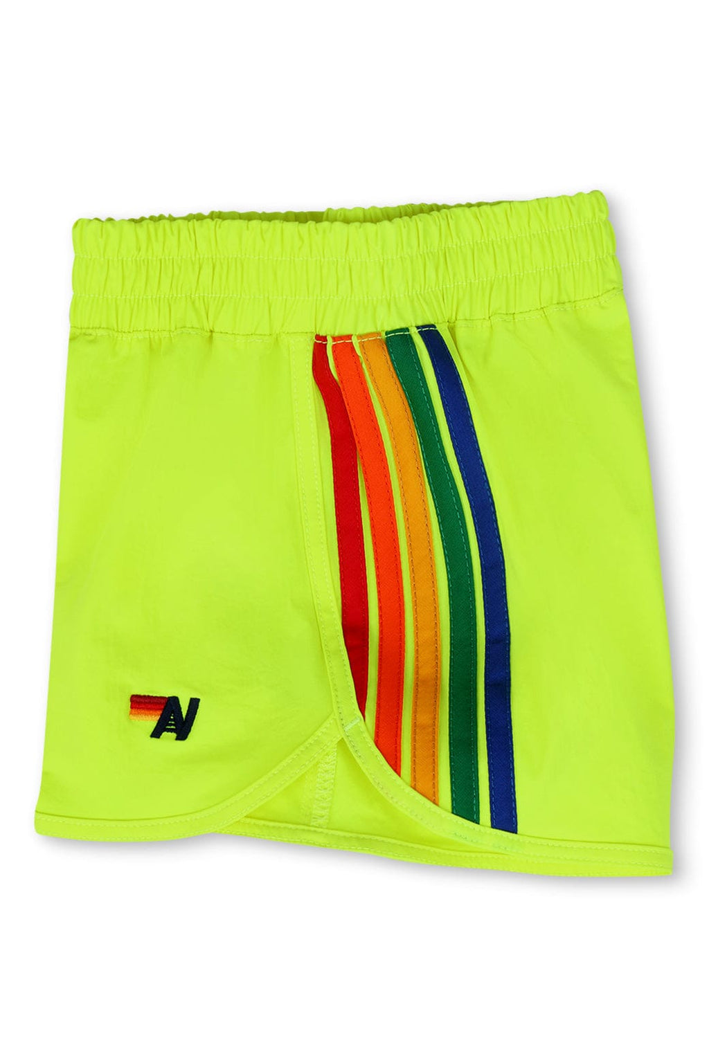 Retro KIDS 5 STRIPE FLEX JOGGER SHORT - NEON YELLOW