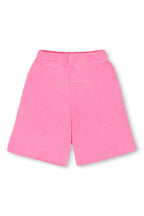 Retro LOGO KIDS SWEATSHORTS - NEON PINK