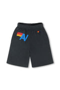 Retro LOGO KIDS SWEATSHORTS - CHARCOAL