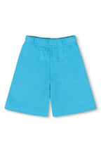 Retro LOGO KIDS SWEATSHORTS - NEON BLUE
