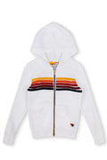 Retro KIDS 5 STRIPE HOODIE - WHITE