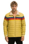 Retro 4 STRIPE RAINBOW SLEEVE JACKET - KHAKI