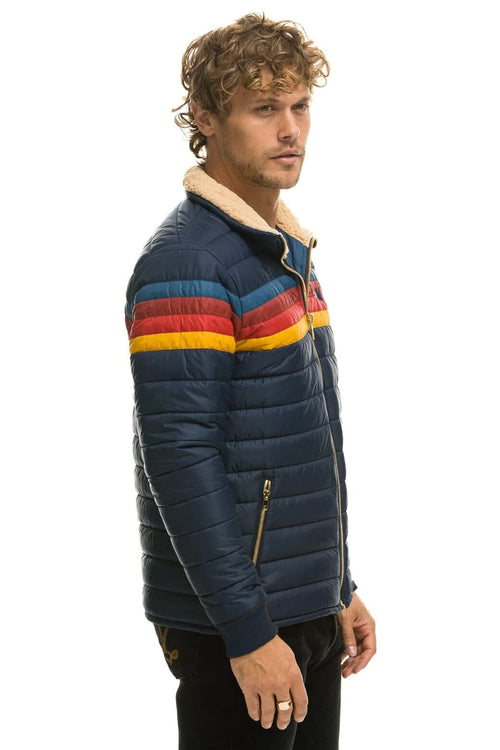 Retro 4 STRIPE JACKET - NAVY