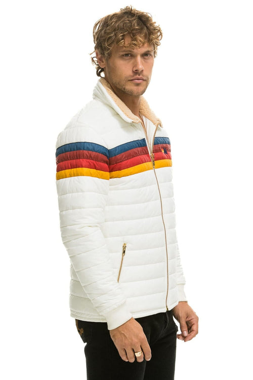 Retro 4 STRIPE JACKET - WHITE