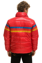 Retro 4 STRIPE LUXE TRAVELER JACKET - GLOSSY CHERRY