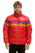Retro 4 STRIPE LUXE TRAVELER JACKET - GLOSSY CHERRY