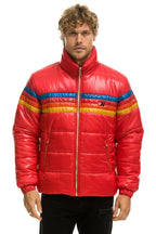 Retro 4 STRIPE LUXE TRAVELER JACKET - GLOSSY CHERRY