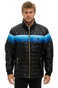 Retro 4 STRIPE JACKET - GLOSSY BLACK BLUE