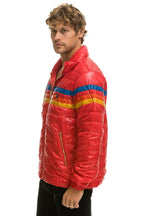 Retro 4 STRIPE TRAVELER JACKET - GLOSSY CHERRY