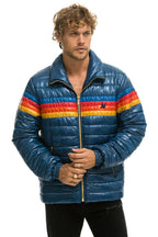 Retro 4 STRIPE TRAVELER JACKET - GLOSSY DEEP BLUE