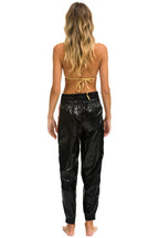 Retro 5 STRIPE HI RISE WIND PANT - BLACK