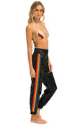 Retro 5 STRIPE HI RISE WIND PANT - BLACK