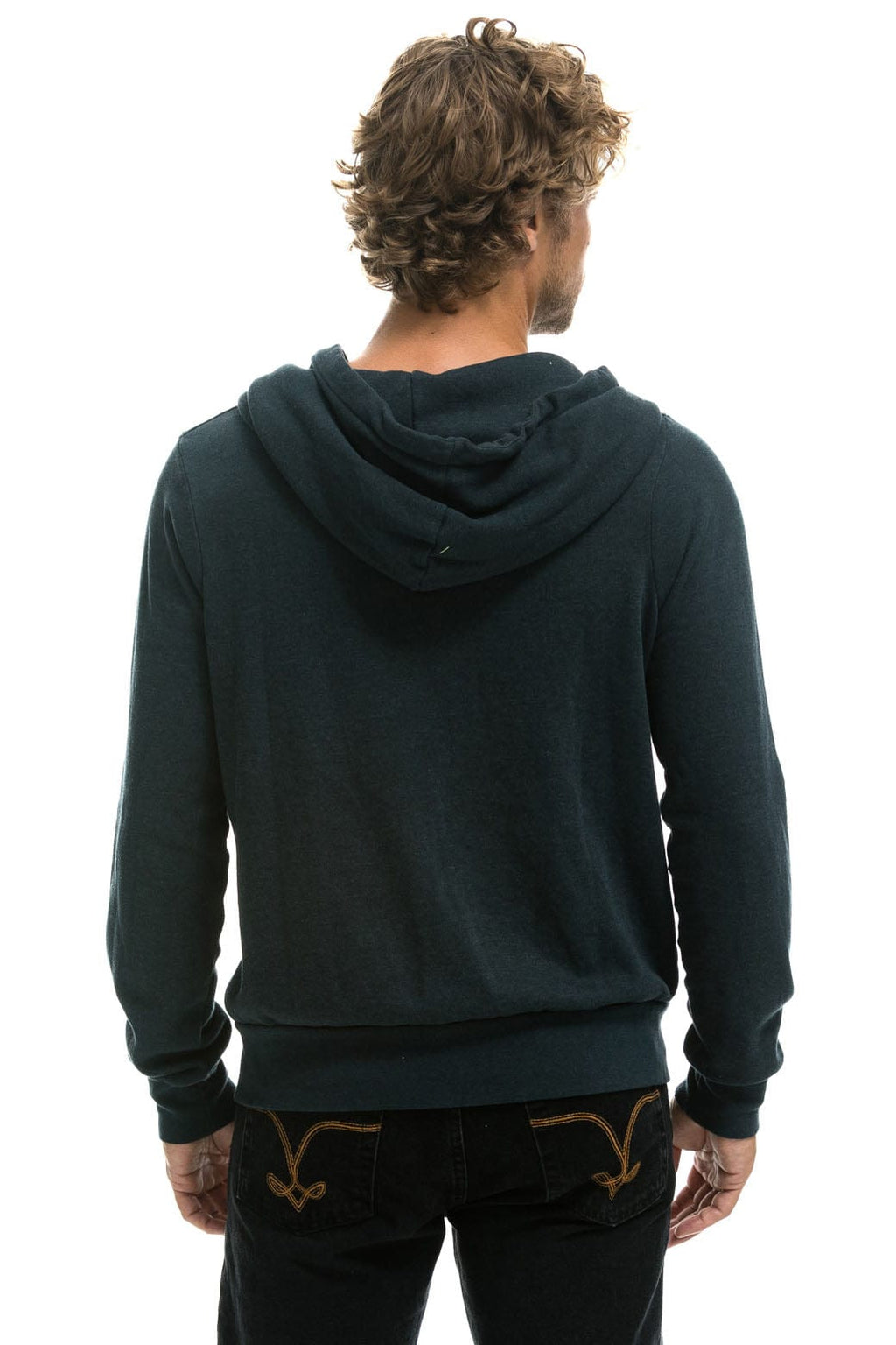 Retro 5 STRIPE HOODIE - CHARCOAL BLUE