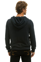 Retro 5 STRIPE HOODIE - CHARCOAL GREY STRIPES