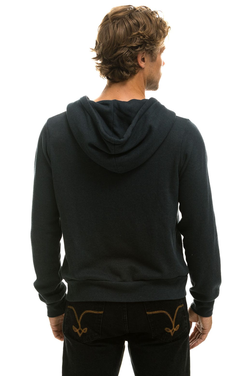Retro 5 STRIPE HOODIE - CHARCOAL GREY STRIPES