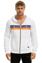 Retro 5 STRIPE HOODIE - WHITE 2