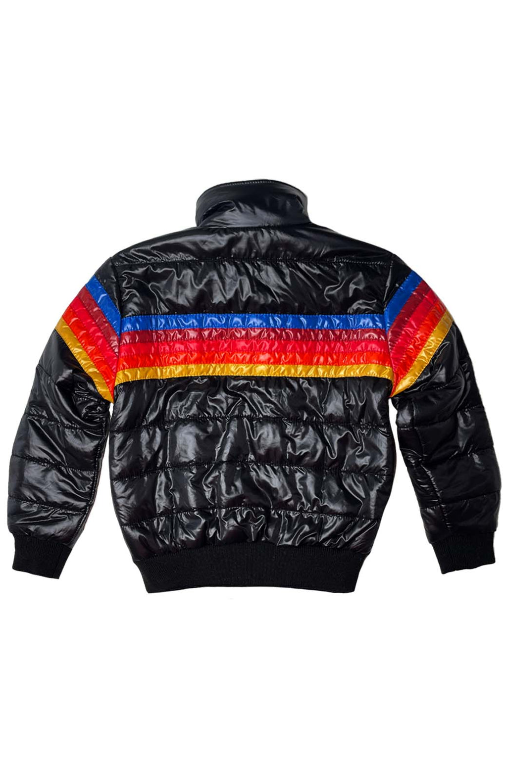 Retro 5 STRIPE KIDS TRAVELER JACKET - BLACK GLOSSY