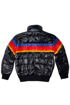 Retro 5 STRIPE KIDS TRAVELER JACKET - BLACK GLOSSY