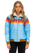 Retro 5 STRIPE JACKET - SKY GLOSSY