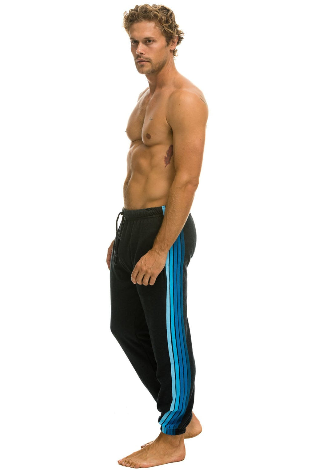 Retro 5 STRIPE SWEATPANTS - CHARCOAL BLUE