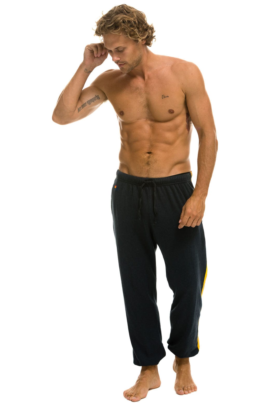 Retro 5 STRIPE SWEATPANTS - CHARCOAL