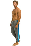 Retro 5 STRIPE SWEATPANTS - HEATHER GREY BLUE