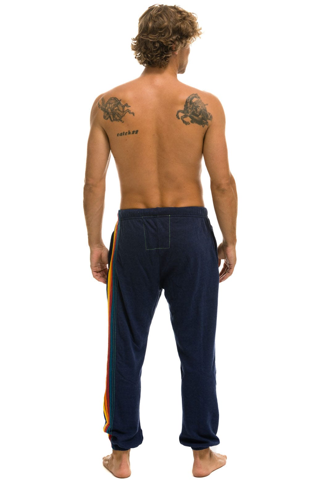Retro 5 STRIPE SWEATPANTS - NAVY