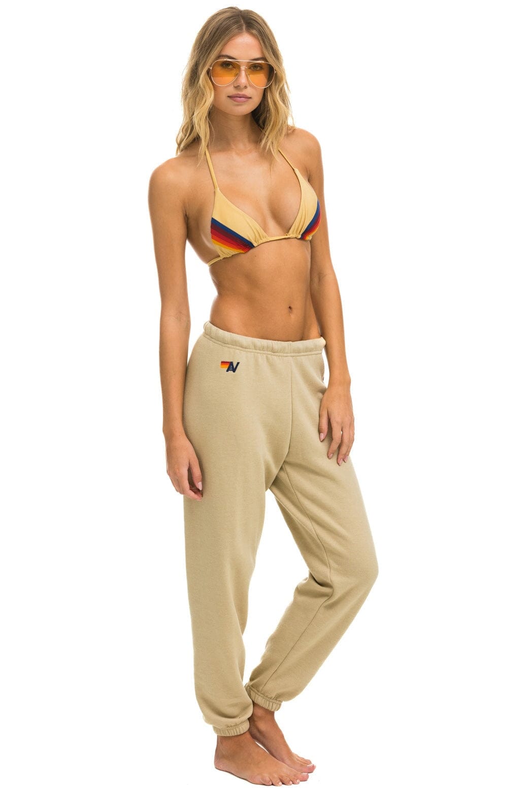 Retro 5 STRIPE SWEATPANTS - SAND USA