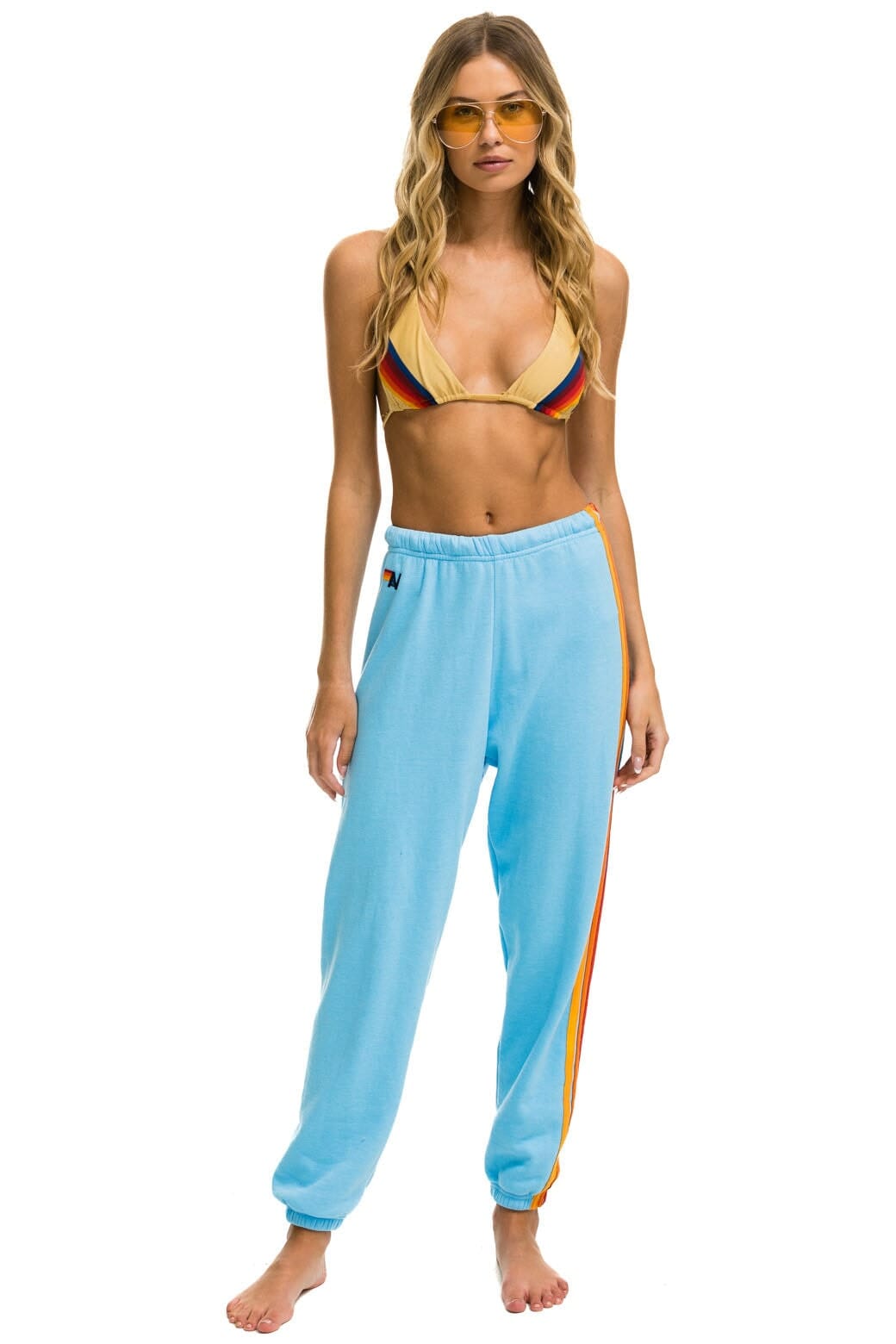 Retro 5 STRIPE SWEATPANTS - SKY 2