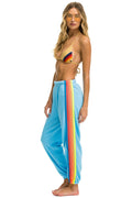 Retro 5 STRIPE SWEATPANTS - SKY NEON RAINBOW