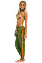 Retro 5 STRIPE WIND PANT - GARDEN GREEN