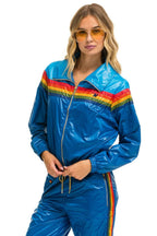 Retro 5 STRIPE WINDBREAKER - DRESDEN SNORKEL BLUE GLOSSY