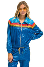Retro 5 STRIPE WINDBREAKER - DRESDEN SNORKEL BLUE GLOSSY