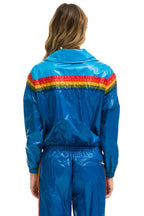 Retro 5 STRIPE WINDBREAKER - DRESDEN SNORKEL BLUE GLOSSY