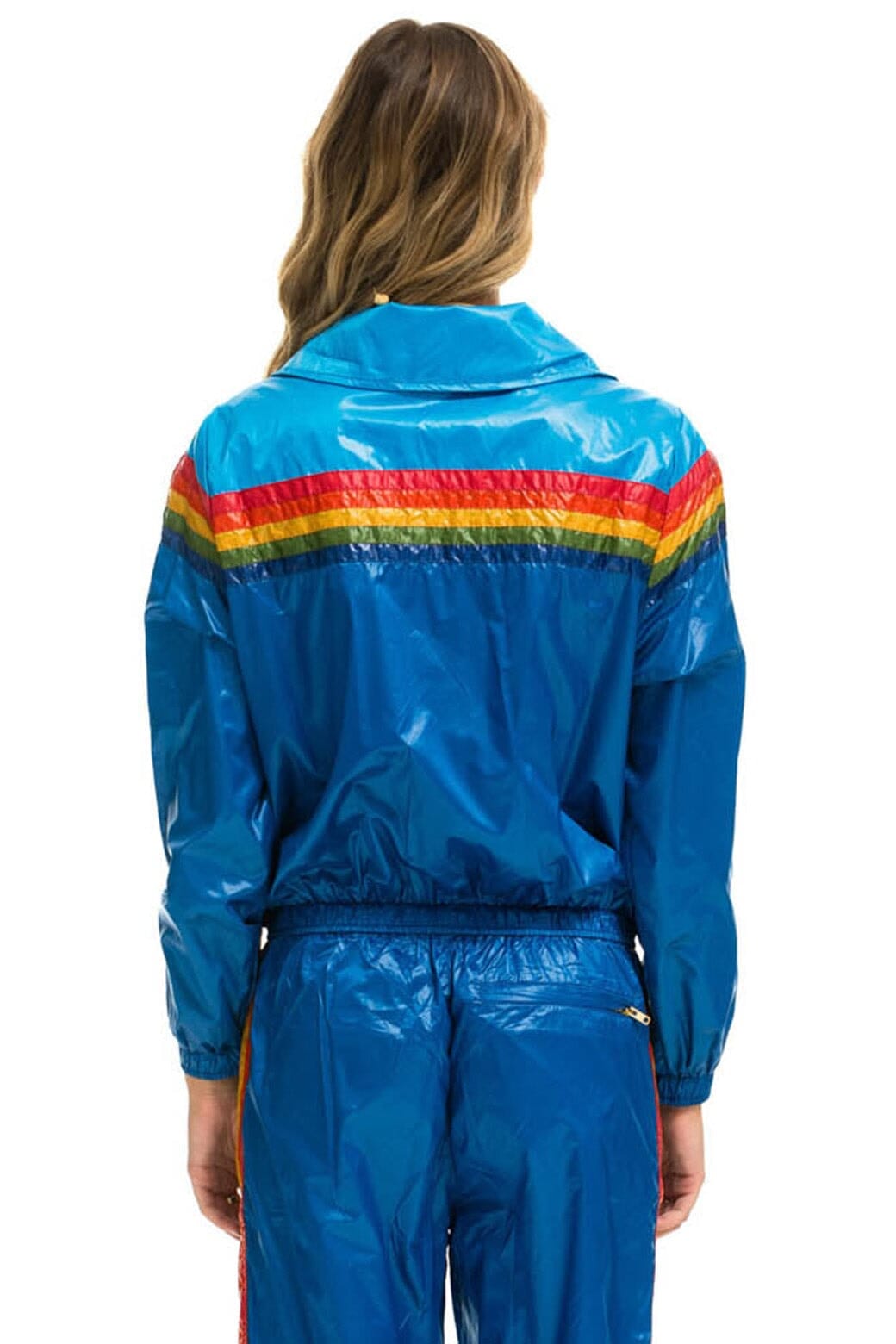 Retro 5 STRIPE WINDBREAKER - DRESDEN SNORKEL BLUE GLOSSY