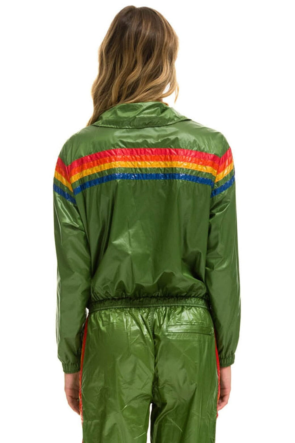 Retro 5 STRIPE - WINDBREAKER GARDEN GREEN GLOSSY