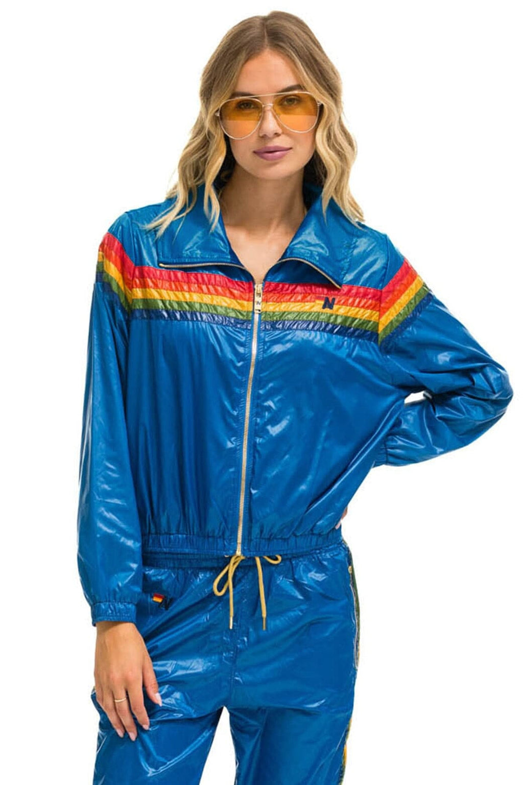 Retro 5 STRIPE WINDBREAKER - SNORKEL BLUE