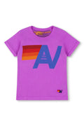 Retro KIDS LOGO TEE - NEON PURPLE