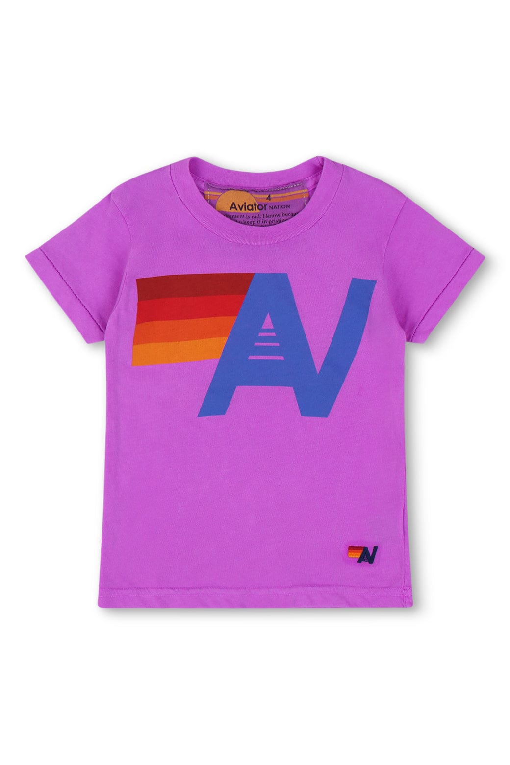Retro KIDS LOGO TEE - NEON PURPLE
