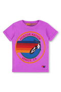 Retro KIDS AVIATOR NATION VENICE TEE - NEON PURPLE