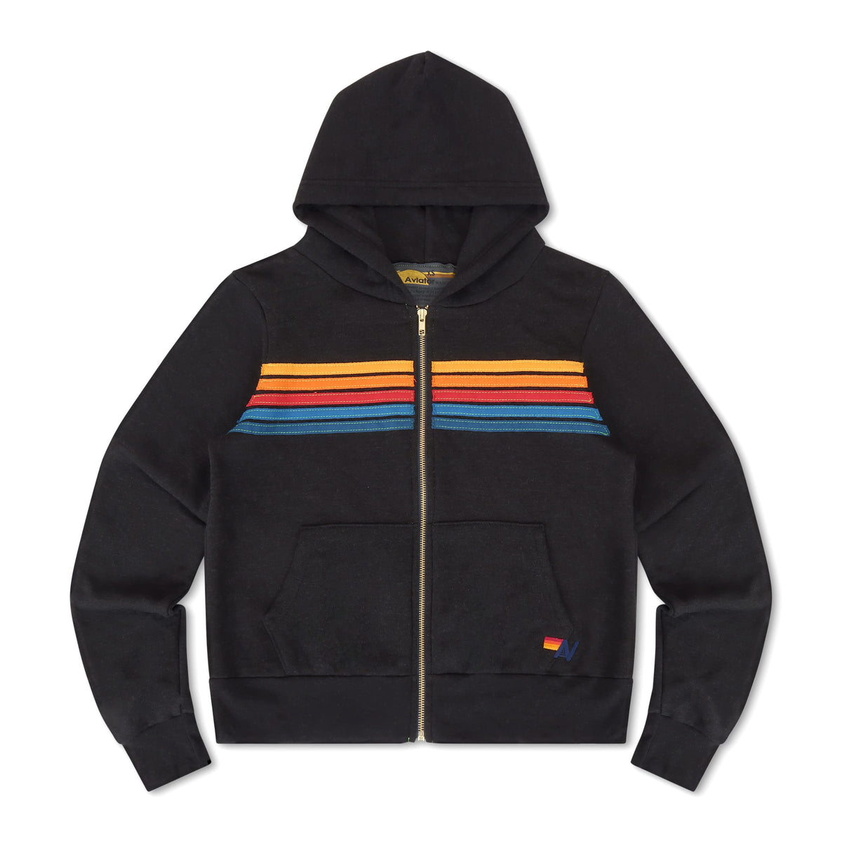 Retro 5 STRIPE HOODIE - BLACK