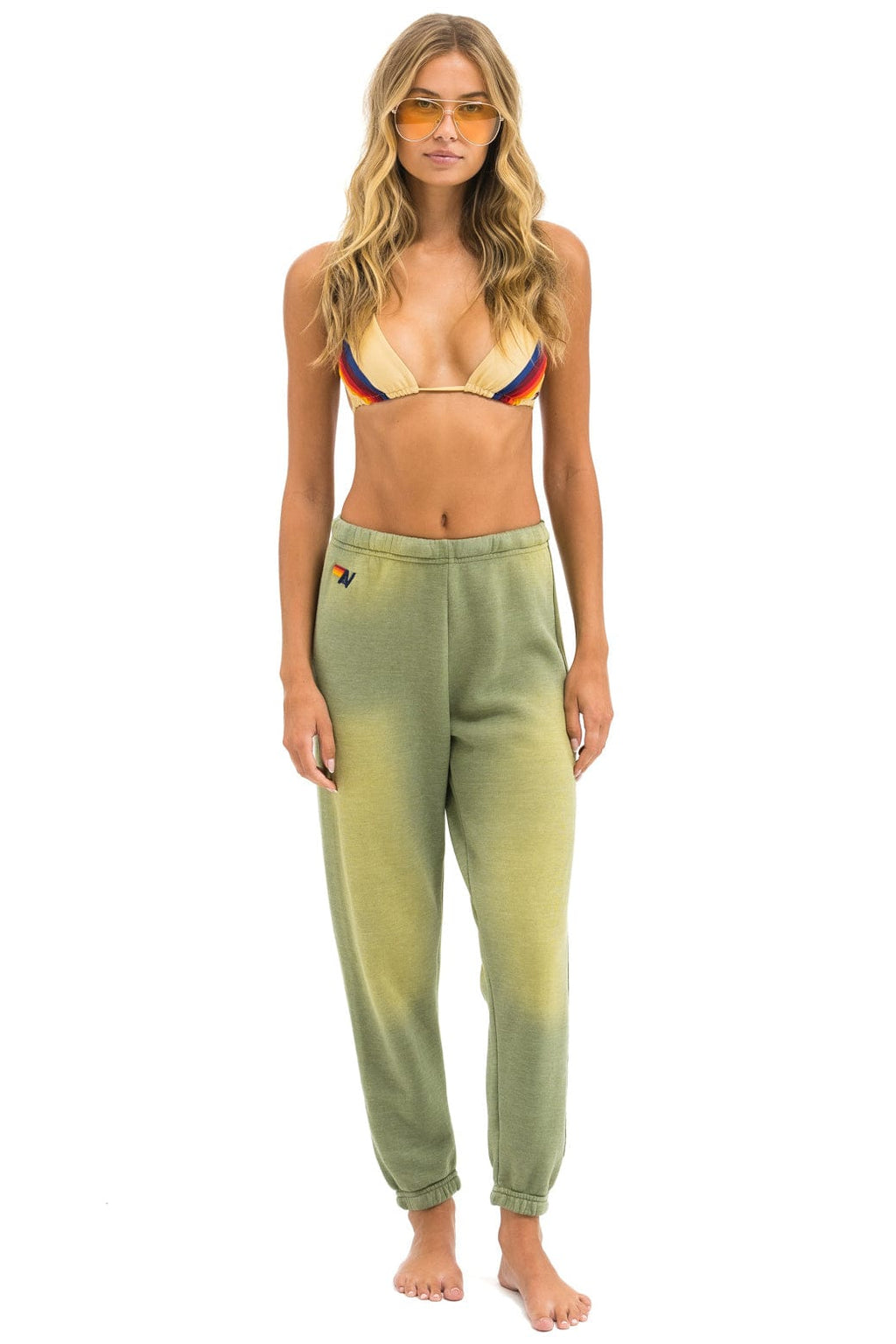 Retro 5 STRIPE SWEATPANTS - FADED ARMY