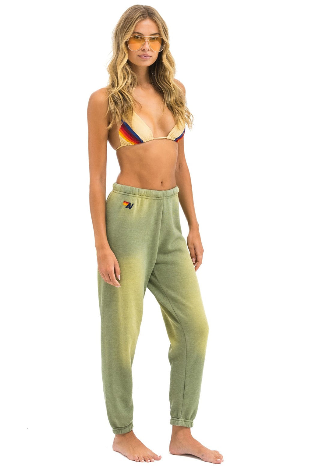 Retro 5 STRIPE SWEATPANTS - FADED ARMY