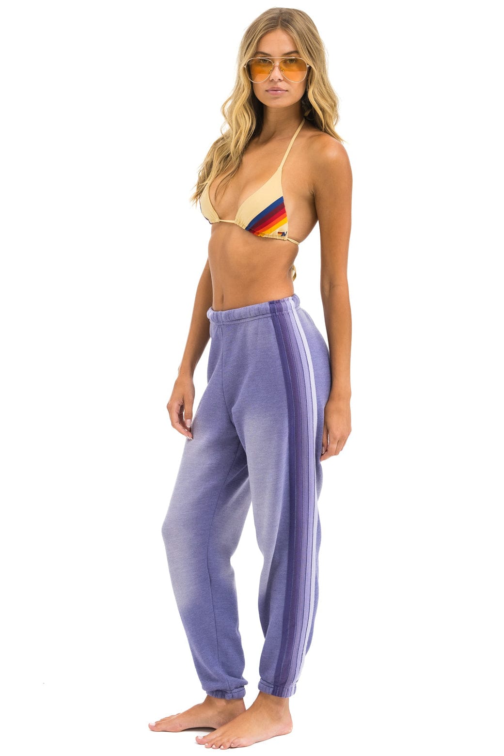 Retro 5 STRIPE SWEATPANTS - FADED GRAPE