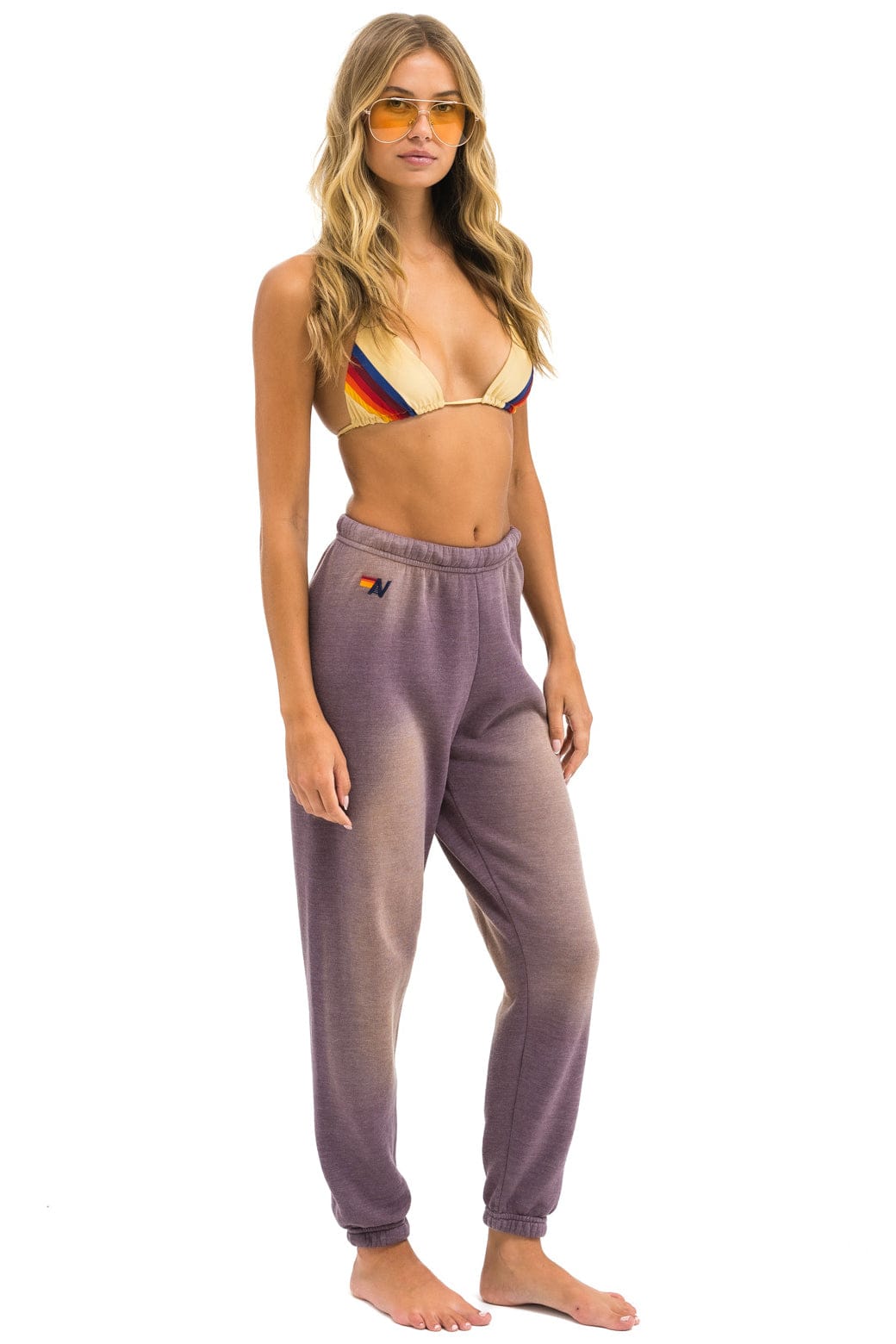 Retro 5 STRIPE SWEATPANTS - FADED MOCHA