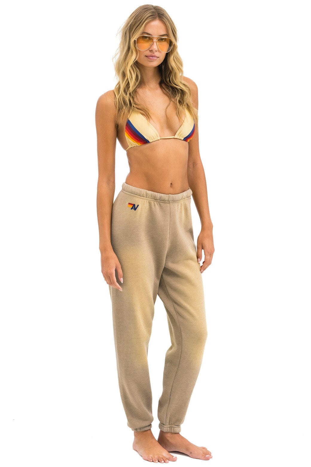 Retro 5 STRIPE SWEATPANTS - FADED TAN
